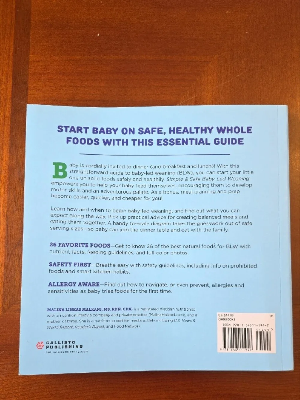 Baby-Led Weaning Book - Light Blue Cover